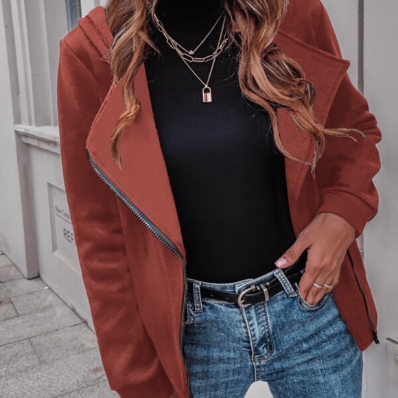 Redwood Minimalist Zipper Hoodie Pocket Jacket Shacket - Picture 9 of 9